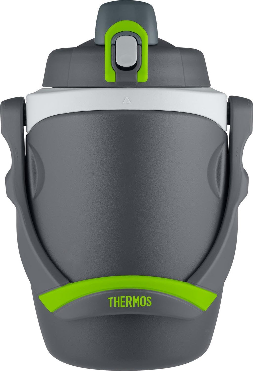 THERMOS vista frontal del bidón 64 oz muestra capacidad y color