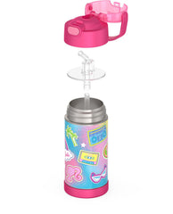 THERMOS FUNtainer primer plano del acero 18/8, construcción durable y sin condensación