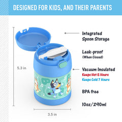 THERMOS FUNtainer con tapa abierta mostrando boca ancha y espacio interior práctico