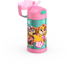 THERMOS FUNtainer detalle de tapa y pajita, tapa higiénica fácil abrir