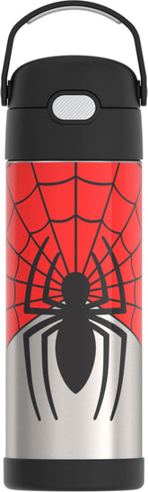 THERMOS FUNtainer Spiderman vista frontal con diseño atractivo para niños