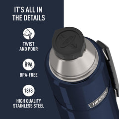 THERMOS tapón twist and pour abierto, facilita verter sin sacar el cierre