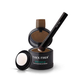 THICK FIBER envase frontal mostrando kit completo y beneficio de cobertura inmediata