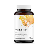 THORNE bottle front view showing vegan probiotic and shelf-stable convenience
