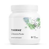 THORNE product front label showing L-Glutamine powder benefits and servings