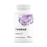 THORNE frasco frontal de Melaton-3 mostrando diseño y cantidad 60 cápsulas