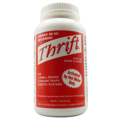 Thrift T-100 cristales secos en primer plano destacando su textura y activación con agua