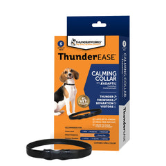 ThunderEase collar frente del empaque mostrando marca y beneficio calmante