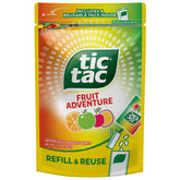 Tic Tac bolsa frontal mostrando el sello resealable y ahorro
