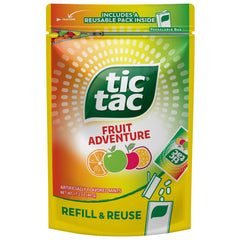 Tic Tac bolsa frontal mostrando el sello resealable y ahorro