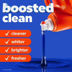 Comparación de tamaño de botella Tide 158 fl oz para visualizar rendimiento
