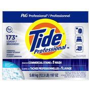 P&G PROFESSIONAL Tide PRO vista frontal del envase mostrando tamaño comercial y marca