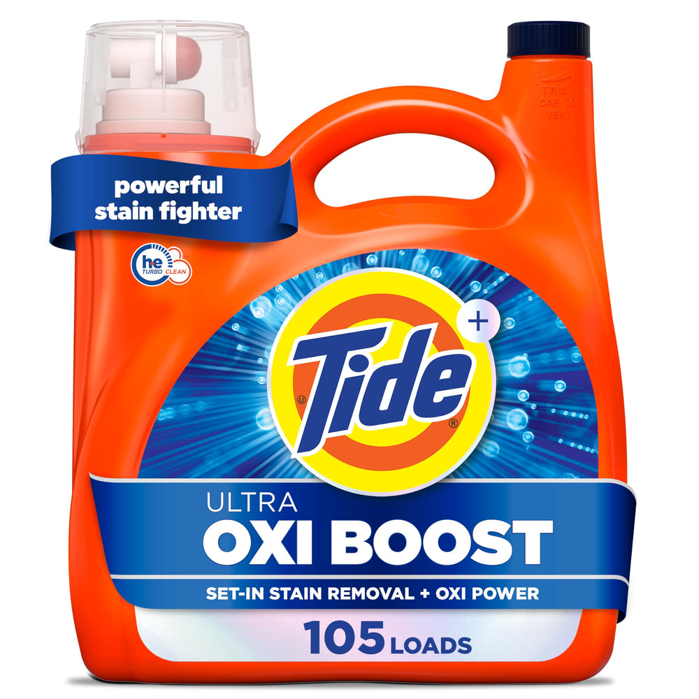 Tide Ultra Oxi Boost frente del envase mostrando etiqueta clara y cantidad