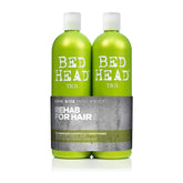 TIGI Bed Head frontal del dúo mostrando envases y beneficio limpieza profesional