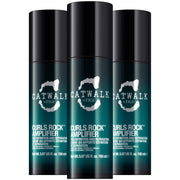 TIGI Catwalk frasco frontal del pack triple mostrando diseño profesional y tamaño