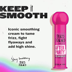 TIGI aplicando crema en cabello húmedo mostrando control del frizz