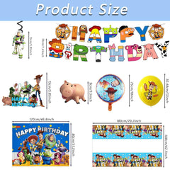 Tihufe fondo fotográfico Toy Story montado para fotos memorables