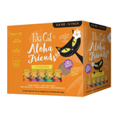 Tiki Cat frente del empaque Aloha Friends mostrando pack variado y conveniencia