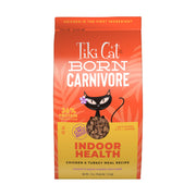 TIKI PETS bolsa frontal con receta pollo y pavo, muestra presentación clara