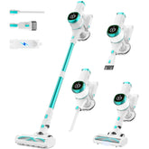 Tikom V500 front view showing sleek stick vacuum and portability benefit