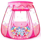 TIKTENT front view of princess tent showing safe enclosed play space benefit