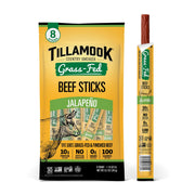 Tillamook Country Smoker empaque frontal mostrando bastones sin azúcar y proteína
