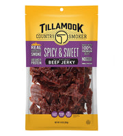 Tillamook empaque frontal Spicy & Sweet mostrando 10 oz y sabor auténtico
