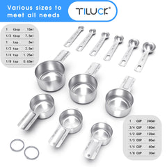 TILUCK primer plano del acero inoxidable con marcas grabadas, precisión duradera