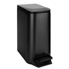 TIPGO papelera frontal negro mate mostrando diseño compacto y elegante
