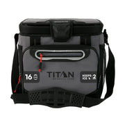 Titan by Arctic Zone front view showing zipperless lid and compact profile benefit fast access