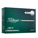 Titleist AVX AIM front packaging showing ball and benefits for confidence