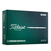Titleist AVX front packaging showing branding and matte finish, highlighting premium feel