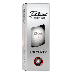 Titleist Pro V1x High #'s single ball close-up highlighting clean markings and alignment benefit