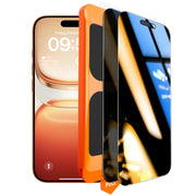 Protector TOCOL frontal mostrando ajuste perfecto al iPhone 17 Pro y claridad