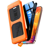 TOCOL protector frontal en iPhone 16 Pro Max mostrando pantalla limpia y privacidad
