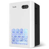 ToLife dehumidifier front view showing compact design and tank benefit