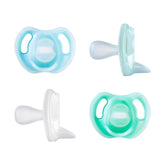 Tommee Tippee vista frontal del chupete ultraligero mostrando forma y colores