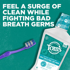 Tom's of Maine etiqueta y cierre, claridad de ingredientes y uso responsable