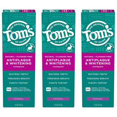 Tom's of Maine frente del empaque mostrando hinojo y beneficios naturales