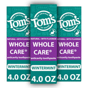 Tom's of Maine frente del paquete mostrando las tres unidades y beneficios