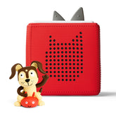 Tonies toniebox rojo frontal mostrando diseño amigable y seguro