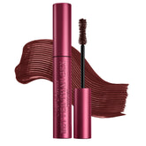 Too Faced mascara bottle front in burgundy showing sleek branding and color payoff