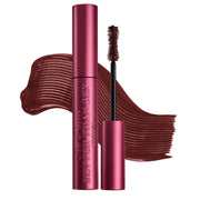 Too Faced mascara bottle front in burgundy showing sleek branding and color payoff