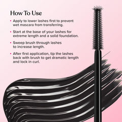 Too Faced comparación antes y después efecto extensión visible