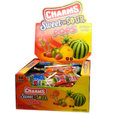 Tootsie Roll vista frontal de la caja mostrando 48 paletas, ideal para eventos