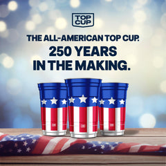 Top Cup primer plano de textura de aluminio destacando durabilidad
