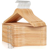 TOPIA HANGER front packaging showing 30-pack and natural finish for organized closets