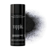 Toppik front packaging showing product and shade, quick thicker-hair results