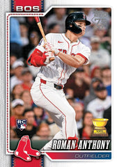 Primer plano de paralela Holo Holo Topps brillando, Topps añade rareza coleccionable