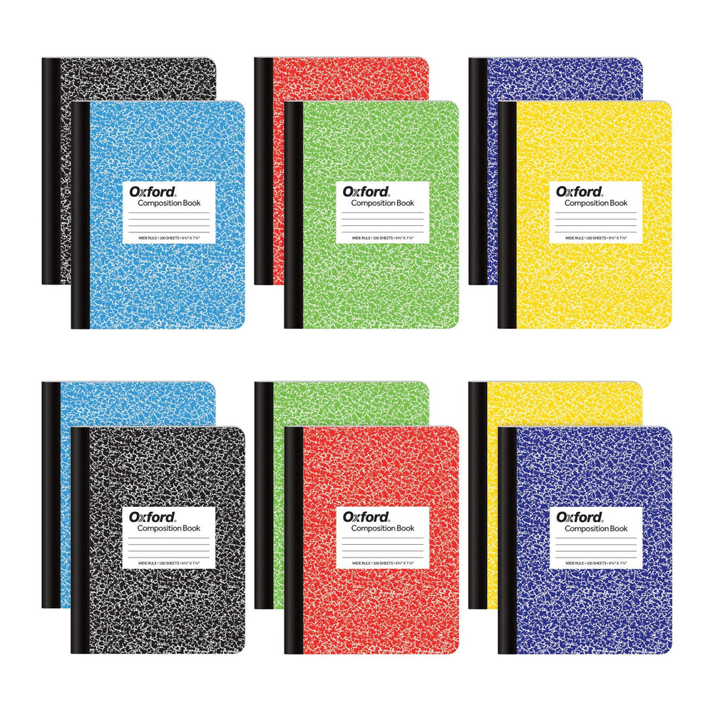 Tops cuaderno composition frontal mostrando tapa marmoleada y espacio para nombre